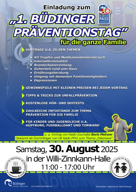Informationsplakat vom 1. Präventionstag Büdingen